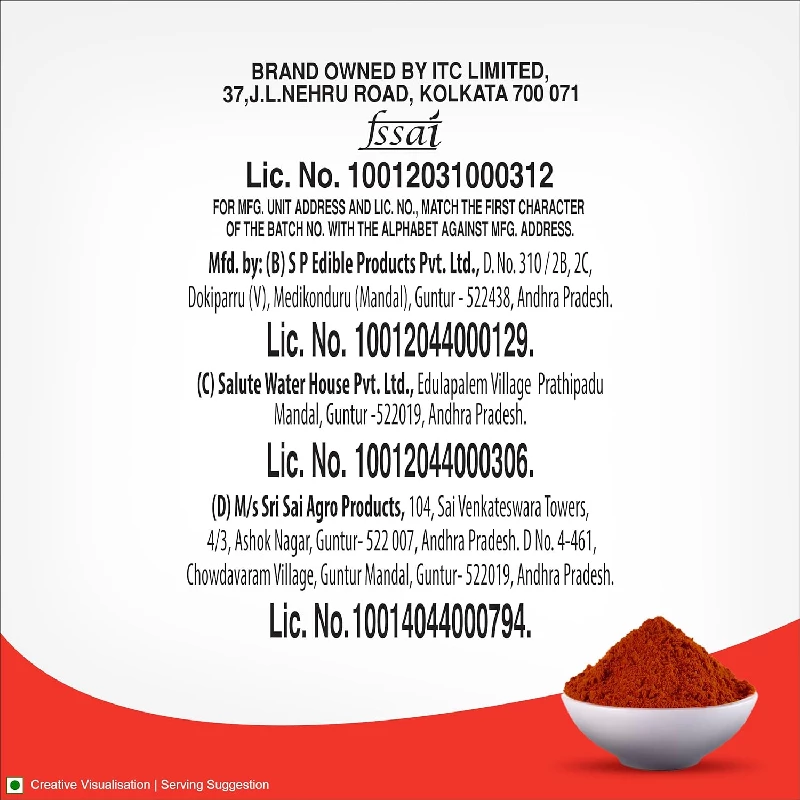 Aashirvaad Chilli Powder Red Hot Chilli Powder with No Added Flavours and Colours, 500 g-8.webp